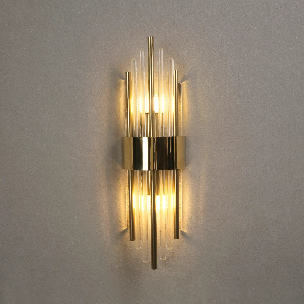 Applique murale cristal moderne or éclairage quotidien chambre entrée design haut bas