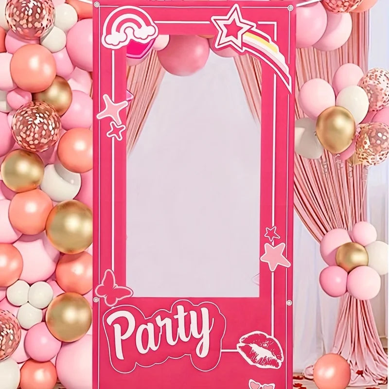 cadre photo occasion fête anniversaire saint valentin mariage rose étoiles arc ciel papillon clips