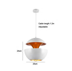 lumière suspendue sixties noir blanc or câble fixation diamètre 250mm chambre salon