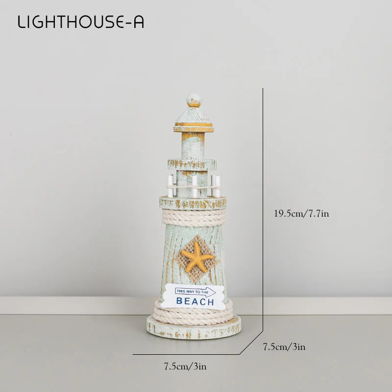 décoration murale marine phare bateau maison figurines poissons livres bois nautique ancres textures
