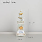décoration murale marine phare bateau maison figurines poissons livres bois nautique ancres textures