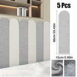 panneaux protection tissu lin bleu beige gris clair adhésifs modernes 90cm 15cm