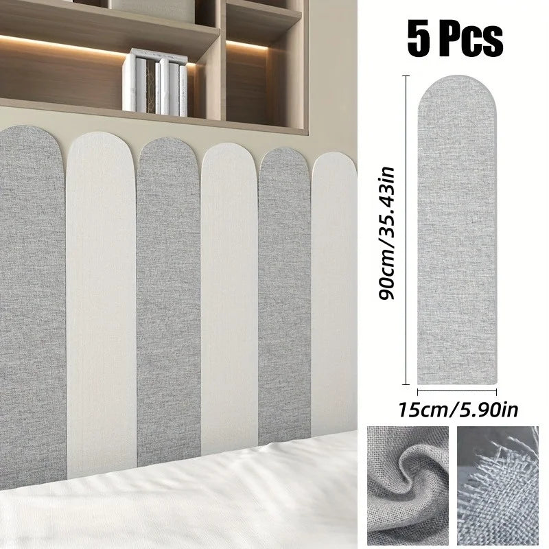panneaux protection tissu lin bleu beige gris clair adhésifs modernes 90cm 15cm