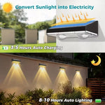 lumière solaire murale autoinstallation extérieure étanche noir blanche moderne led fluxfaible