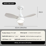 ventilateur moderne led pales réversibles télécommande blanc bois naturel