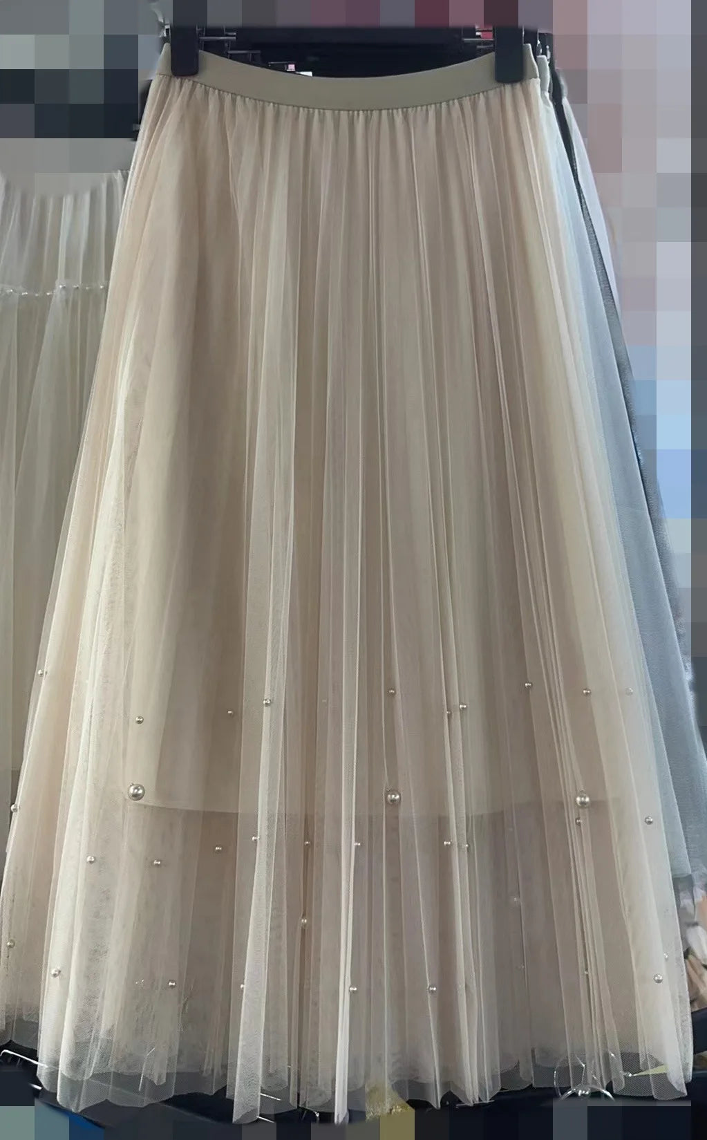 jupe plissée classique élégante polyester noir rose blanc bleu gris féminine été printemps