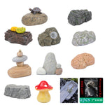 boîte clés secrète résine pierre motifs floraux créative miniature jardin ornement