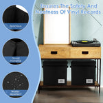 boîtes rangement vinyles moderne 33cm pièces noir poignées fermeture scratch respectueux environnement