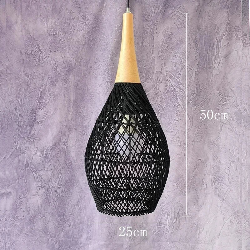 suspension lumineuse moderne tissée noir beige claire artisanale câble électrique certification ul flux lumineux