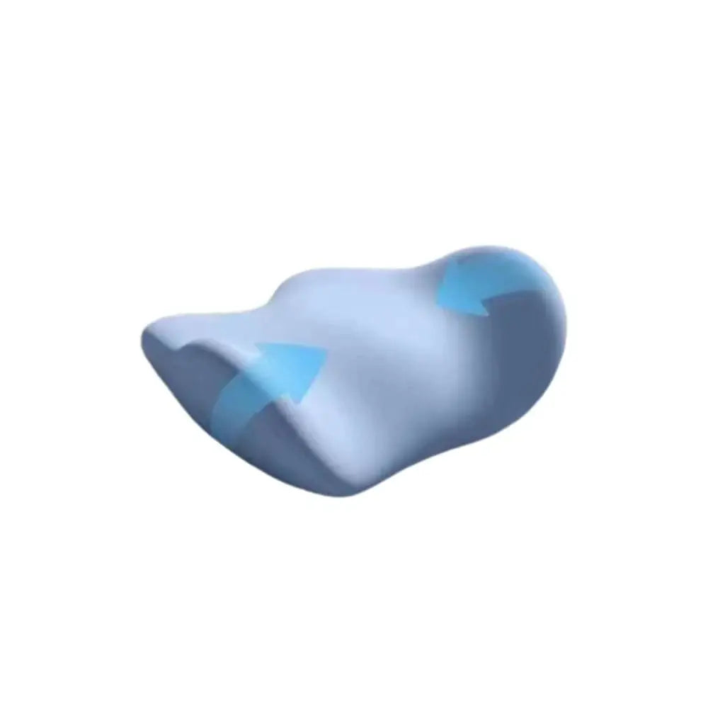 coussin lombaire mousse mémoire forme polyester coton bleu rose ergonomique contour arrondi support dos