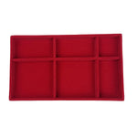 boîte bijoux velours rouge moderne plateau 21cm colliers boucles doreilles bracelet doré lunettes