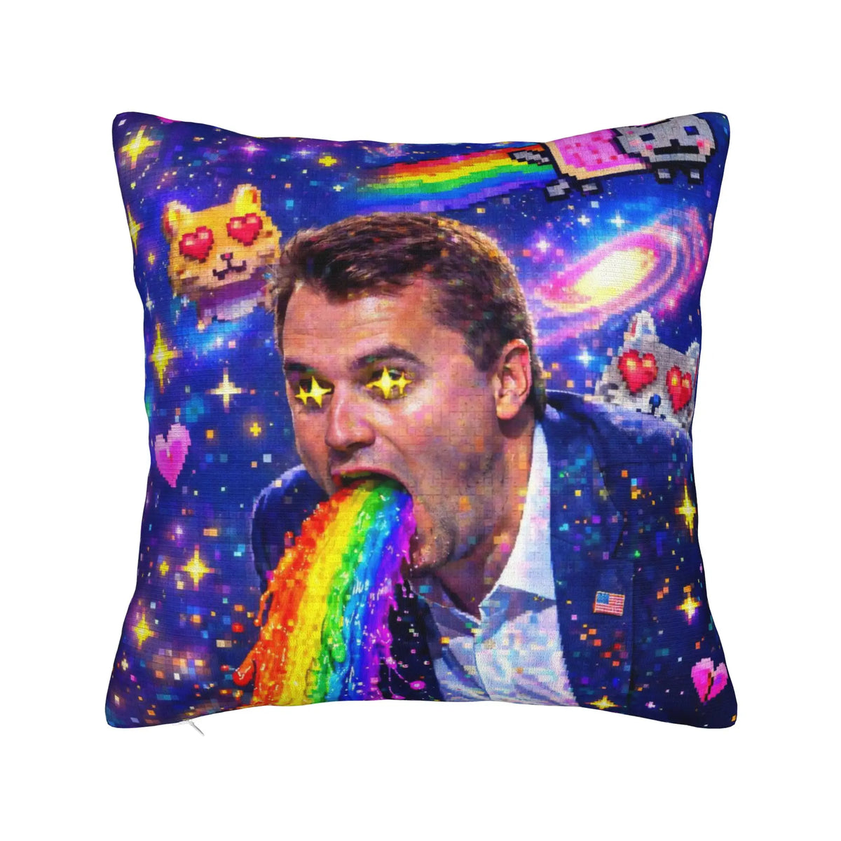 housse coussin décorative noire robot rouge moderne canapé salon tissu polyester carré