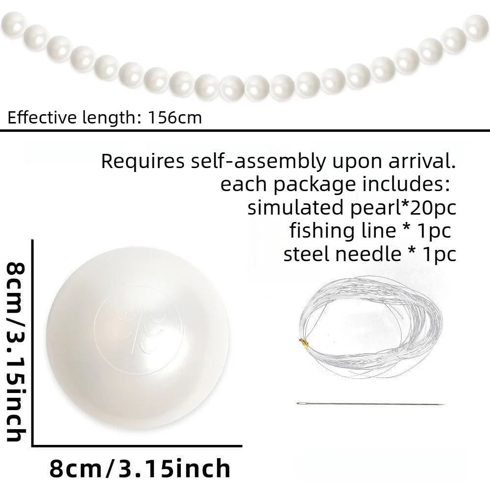 guirlande blanches brillantes mariage anniversaire décoration fête rondes opaques classiques perforations 55cm 8cm