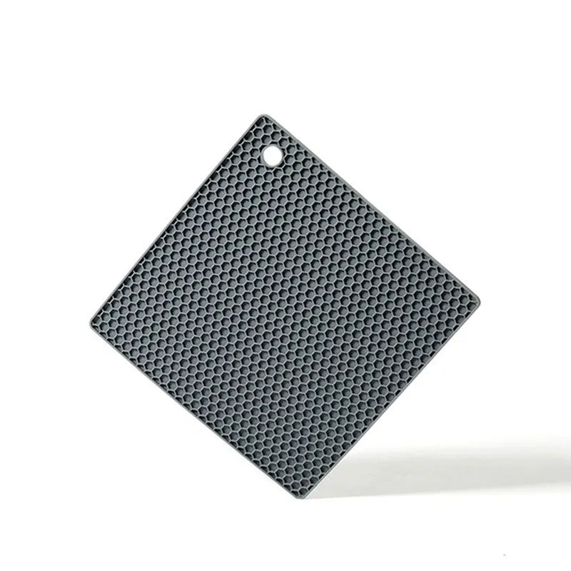 tapis protection cuisine silicone rouge gris moderne texture hexagonale imperméable anti brûlure