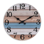 horloge murale bois vintage rustique sans tic tac analogique salon décoration chambre números