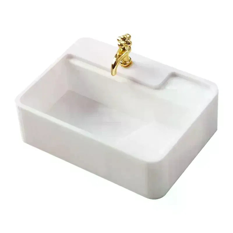 présentoir bijoux boucles doreilles blanc doré minimaliste moderne accessoires poupées 12èmes résine