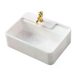 présentoir bijoux boucles doreilles blanc doré minimaliste moderne accessoires poupées 12èmes résine