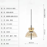 suspension lumineuse moderne transparente noir minimaliste led pendentif simple salle manger cuisine bar restaurant