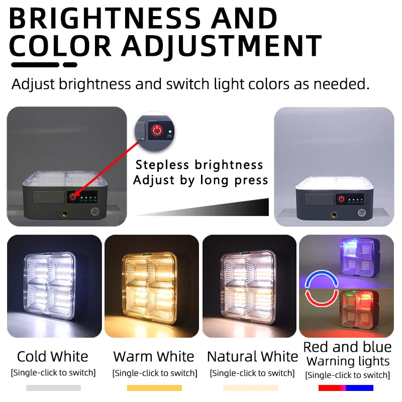 lampe solaire rechargeable led orange gris moderne compact aimantée type usburgence