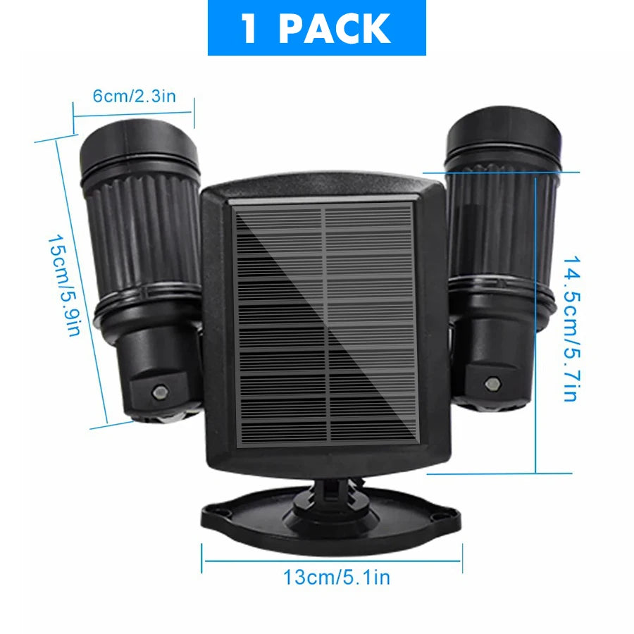 projecteur solaire détecteur mouvement éclairage extérieur sécurité réglable étanche led moderne adhésif panneau solaire