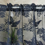 rideau noir dentelle papillon transparent japonais fenetre maison