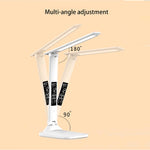 lampe table led blanc moderne minimaliste base pivotante affichage numerique bouton tactile usb charge