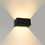 applique murale led moderne noire ip65 texture granulée contemporaine aluminium