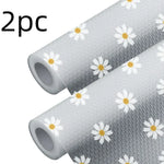 tapis protection meuble transparent blanc jaune fleur centre moderne adhésif