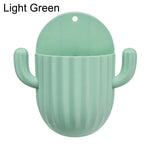 porte brosses dents moderne adhésif cactus vert rose bleu chambre salle bain