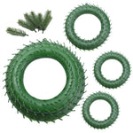 décoration noël couronne verte moderne branches baies rouges cônes pin taille 15 20 25