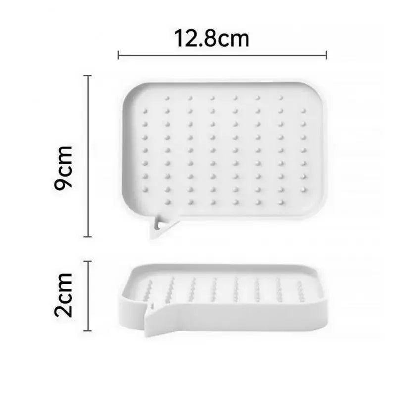 support savon silicone gris rose vert moderne salle bain drainage antidérapant