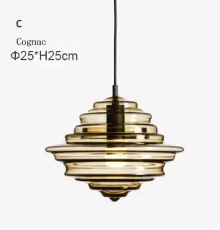 suspension lumineuse moderne verre transparent conique ampoules led blanc doré chambre salon