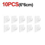 crochet mural adhésif transparent moderne support charge lourde cuisine salle bains organizer auto fixataire