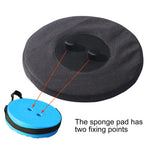 coussin chaise rond mousse mémoire forme tissu oxford noir fixé ceinture moderne anti décubitus