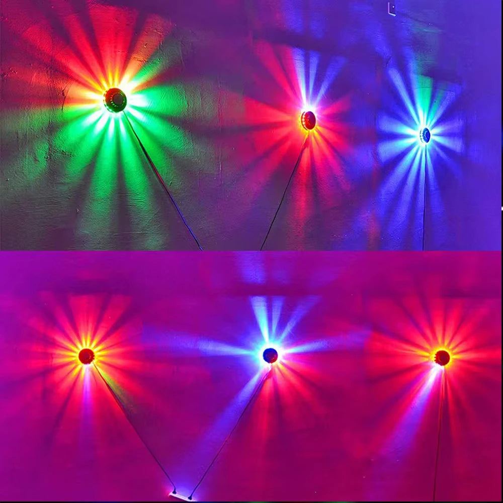 lumière led noire moderne fixée mur câble eu us plug disco