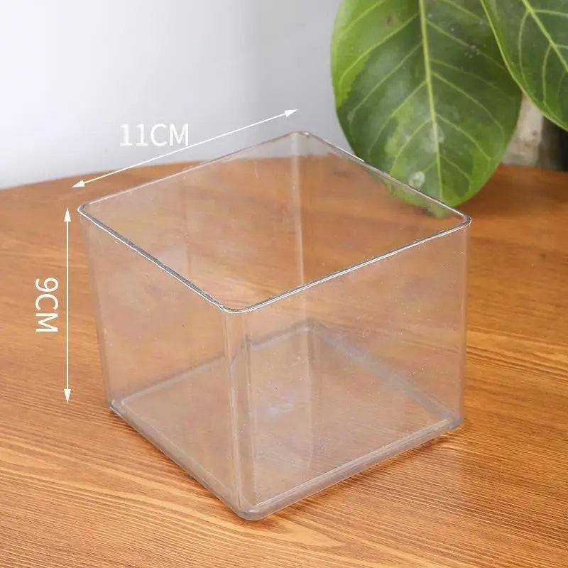 pots fleurs transparents modernes bleus roses blancs adhésifs decoration intérieur hydroponique