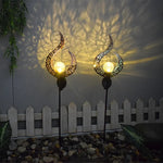 lumière solaire or artisanale étoiles motifs floraux oiseau jardin décoration extérieure