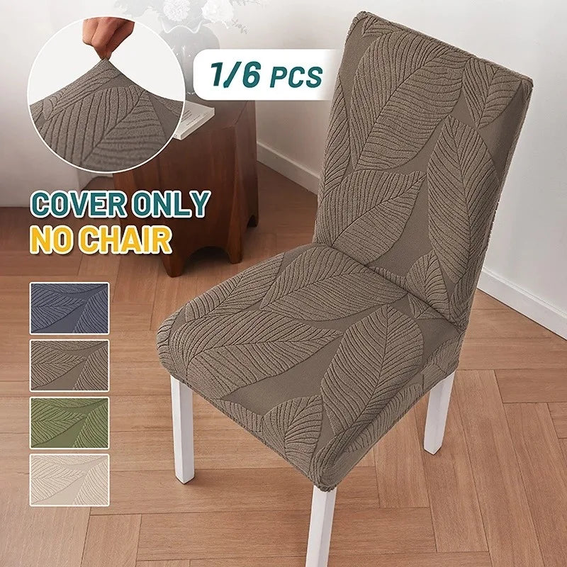 housses chaise feuilles imprimées gris moderne protection durable 38 48cm fixations élégantes 1pc 6pcs