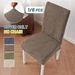 housses chaise feuilles imprimées gris moderne protection durable 38 48cm fixations élégantes 1pc 6pcs