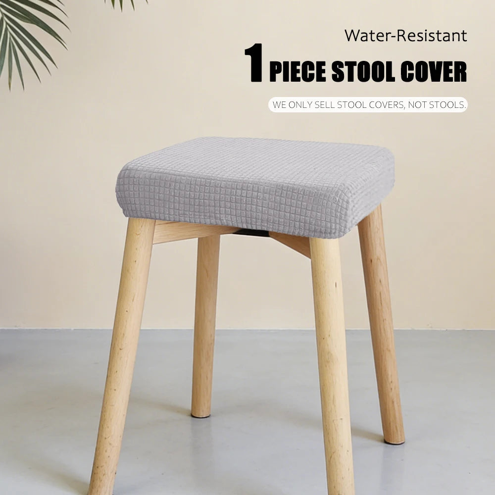 housse chaise moderne tissu carreaux gris élastique protection siège banquet mariage