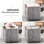 boîtes rangement réutilisables pliables carreaux gris blancs modernes poignées cuir coussin protection 120kg capacité