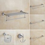accessoires salle bain porte savon support papier toilette moderne élégant chrome rouge vis fixé