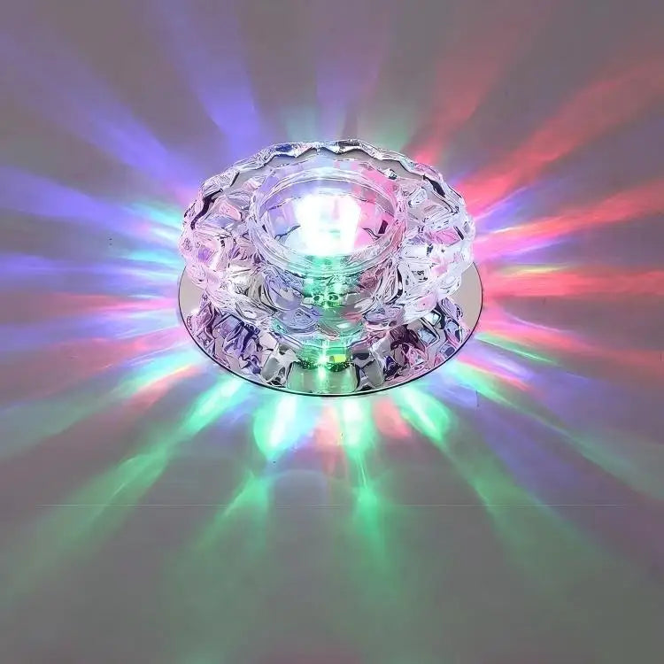 Spot LED moderne cristal transparent clips fixationacier inoxydable led