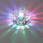 Spot LED moderne cristal transparent clips fixationacier inoxydable led