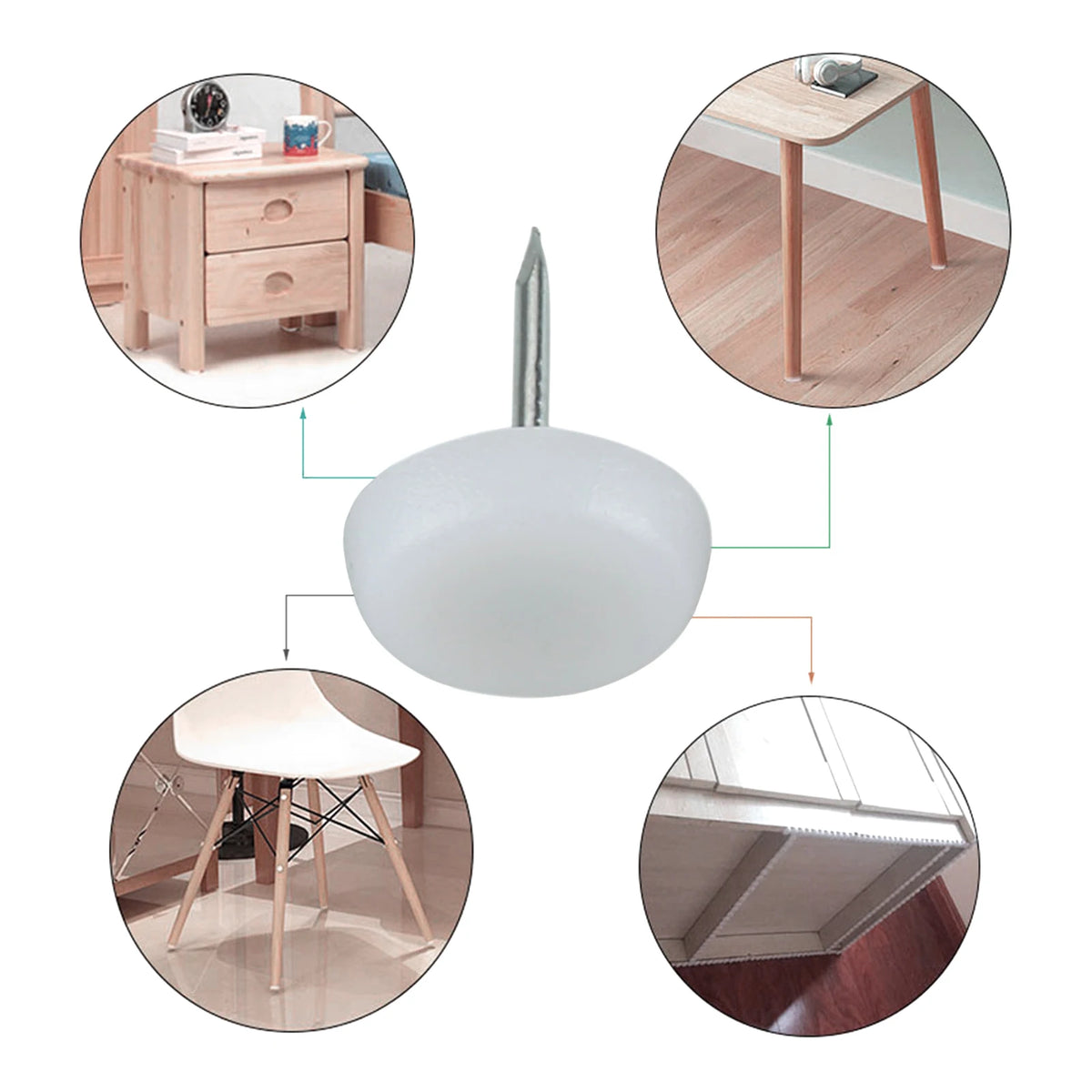 clous tapisser blancs classiques protection meubles 14mm diamètre set outils decoration