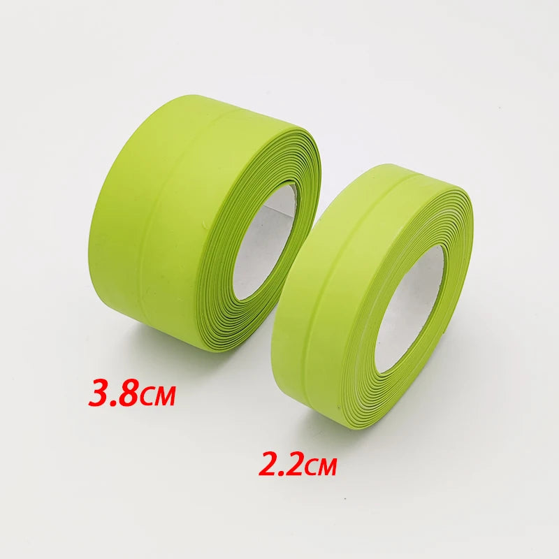 ruban étanche adhésif blanc vert gris salle bain cuisine pvc 2.2cm 3.8cm étanche autocollant