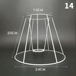 support lampe blanc grille métallique moderne cadre fer abat jour table décoration intérieur