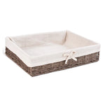 panier rangement tissé bambou beige brun clair rustique multiple utilisation bohème doublure opacité