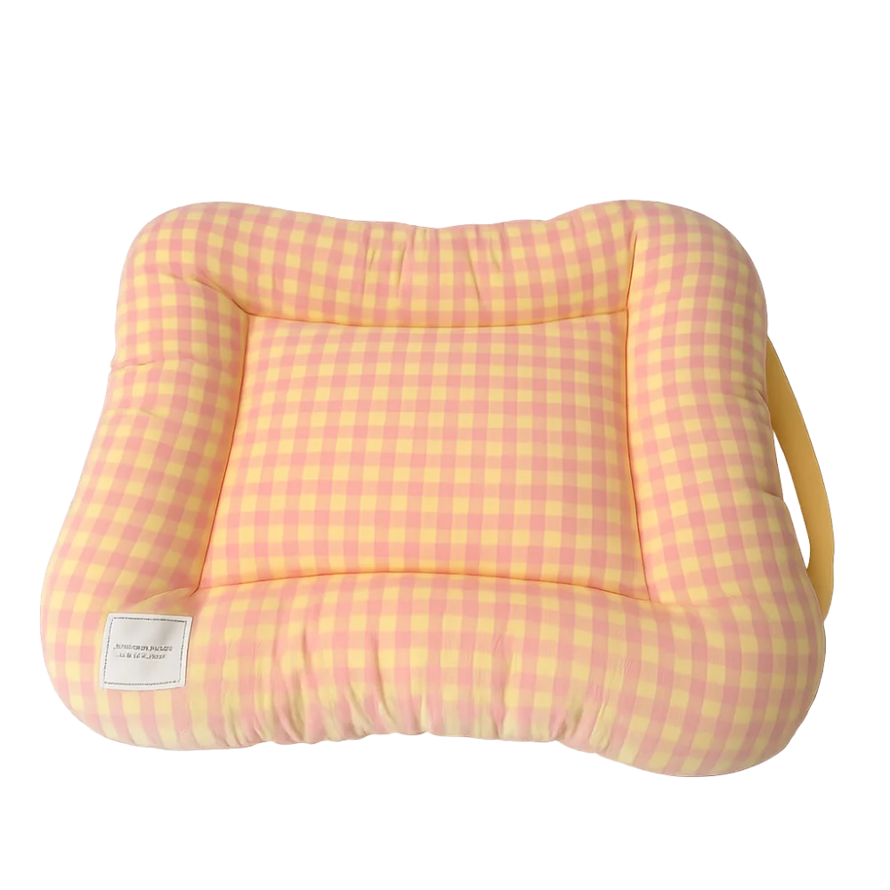 coussin animal velours côtelé carreaux bleu clair jaune rose blanc confortable moderne