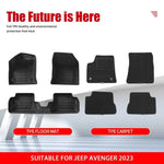 tapis sol anti dérapant noir protection tpe jeep avenger 2023 tout terrain moderne tout
